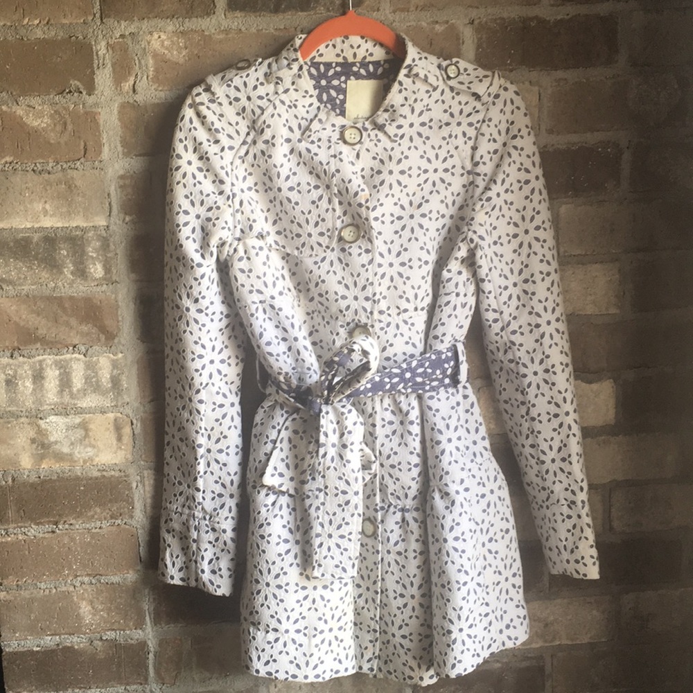 Anthropologie Eyelet Summer Trench